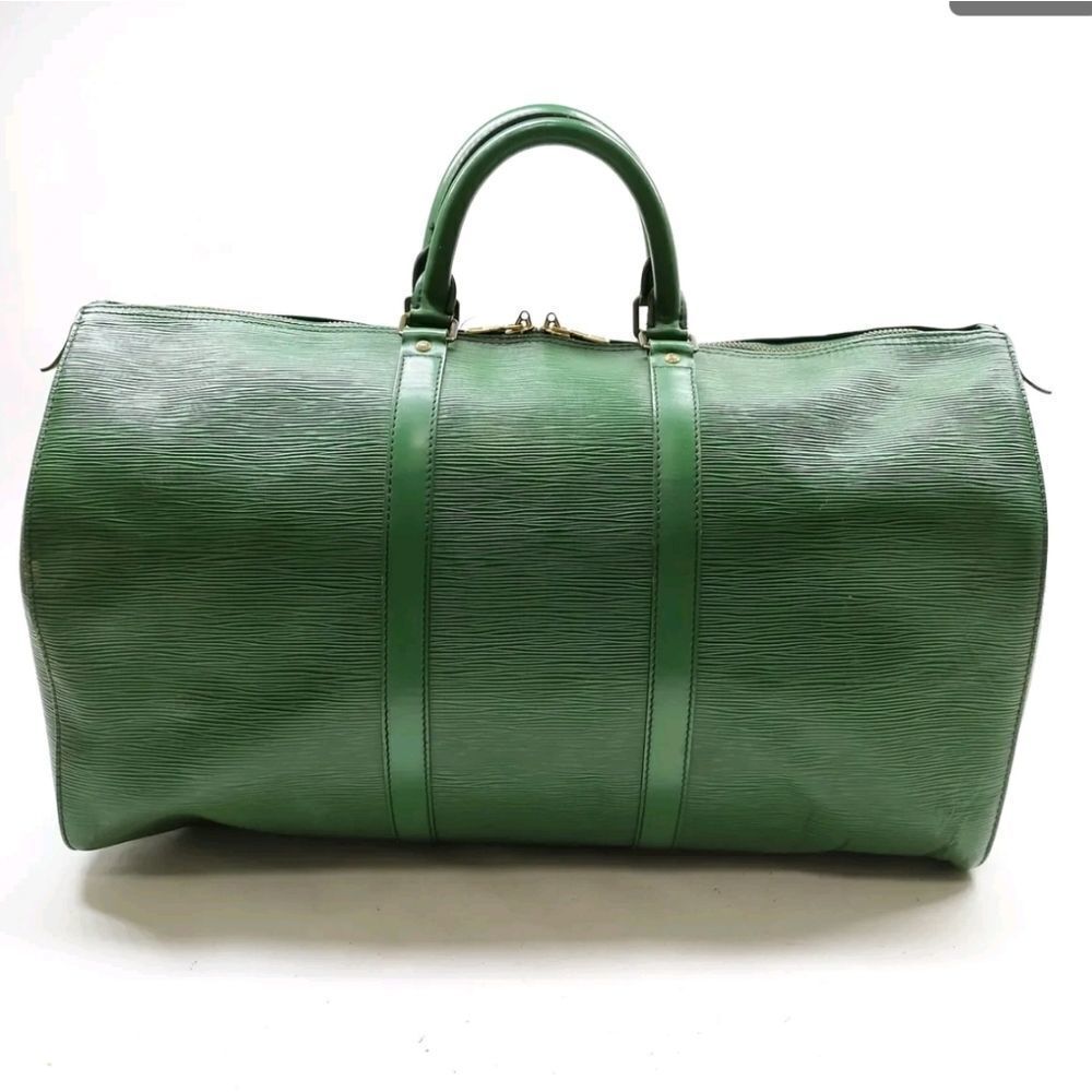 Louis Vuitton LV Boston Bag Keepall 50 Greens Epi